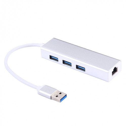 Coque en aluminium 3 ports USB3.0 HUB + adaptateur Gigabit Ethernet USB3.0 SH60961322-36