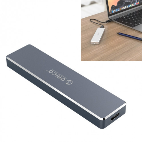 ORICO PCM2-C3 M.2 Clé M vers USB 3.1 Gen2 Boîtier de disque SSD à poussoir USB-C / Type-C, la capacité de support maximale: 2 To (gris) SO009H1542-35