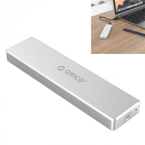 ORICO PCM2-C3 M.2 Clé M vers USB 3.1 Gen2 Boîtier de disque SSD à poussoir USB-C / Type-C, la capacité de support maximale: 2 To (argent) SO009S725-35