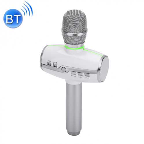 H9 haute qualité sonore KTV Karaoke enregistrement coloré RVB néon lumières Bluetooth sans fil Microphone à condensateur, pour ordinateur portable, PC, haut-parleur, casque, iPad, iPhone, Galaxy, Huawei, Xiaomi, LG, SH026S1222-36