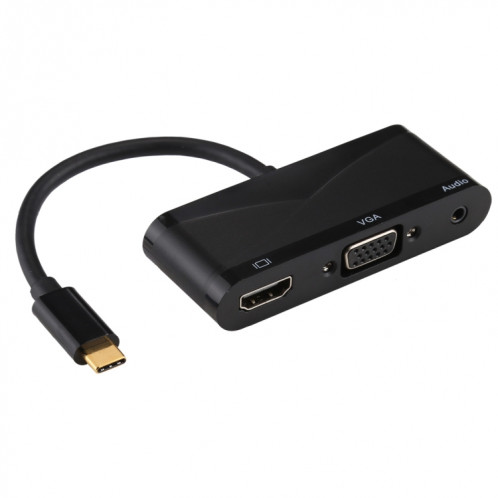 Adaptateur multifonction V83 USB-C / Type-C vers 4K HDMI / VGA + audio 3,5 mm + USB SH8819661-311