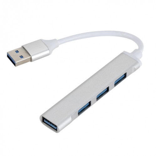 A809 USB 3.0 x 1 + USB 2.0 x 3 à USB 3.0 Adaptateur de moyeu de séparateur multi-fonction (argent) SH800S1842-34