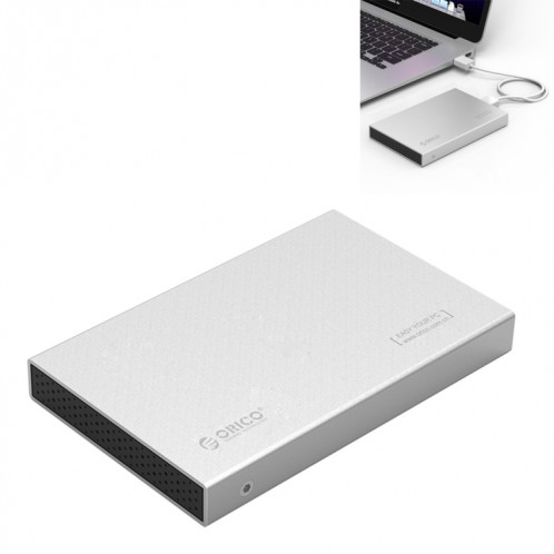 ORICO 2518C3-G2 2,5 pouces SATA vers USB3.1 Gen2 Interface USB-C / Type-C Boîtier de disque dur en alliage d'aluminium, capacité de prise en charge: 4 To (argent) SO802S1524-313