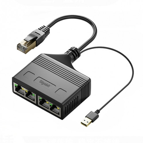 Câble répartiteur de réseau Gigabit RJ45 mâle 4 en 1, coupleur de réseau Ethernet SH98371795-310