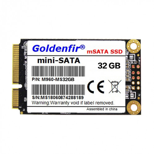 Goldenfir 1,8 pouces Mini SATA Solid State Drive, Architecture Flash: TLC, Capacité: 32 Go SG9973100-35