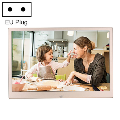 HSD1504 15,4 pouces LED 1280x800 Affichage haute résolution Cadre photo numérique avec support et télécommande, support SD / MMC / MS Port / Port USB, plug EU (GOLD) SH6JEU21-37