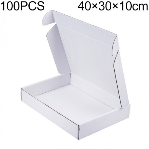 Boîte d'emballage de vêtements 100 PCS Shipping Box, couleur: blanc, taille: 40x30x10cm SH26191770-37