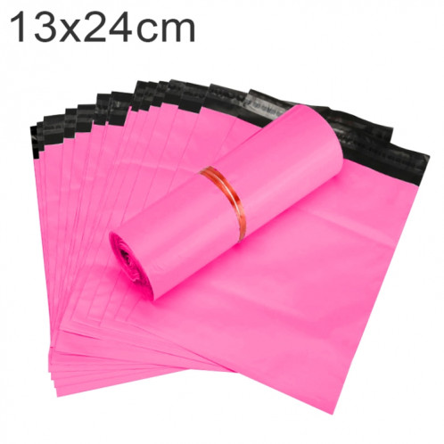 100 PCS / Rouleau Épais Sac D'emballage De Sac Express Sac En Plastique Imperméable, Taille: 13x24cm (Rose) SH628F241-36