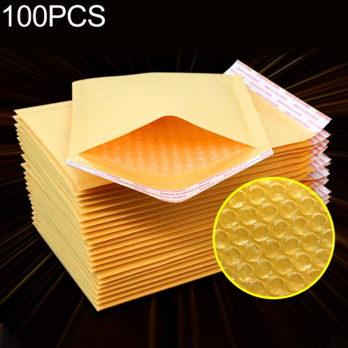 100 PCS Kraft Papier Enveloppe Sac Sac D'emballage De Sac À Bulles Express, Taille: 15x18 + 4cm SH26331942-36