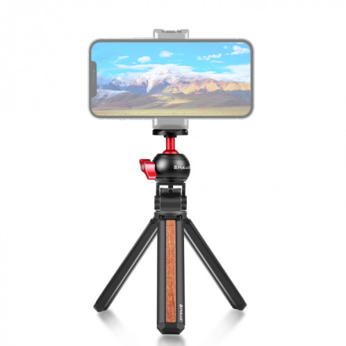 Puluz Inlaid Wood Desktop Vlogging Live Trépied Live Trépied With Ball Heart (rouge) SP097R1088-37