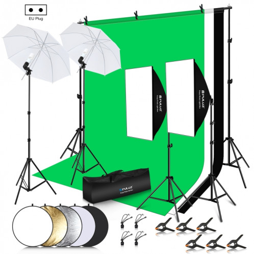 Kit de photographie PULUZ LED Light Studio Softbox avec fond et support réfléchissant et trépied et sacs de sable () SP12EU1827-38