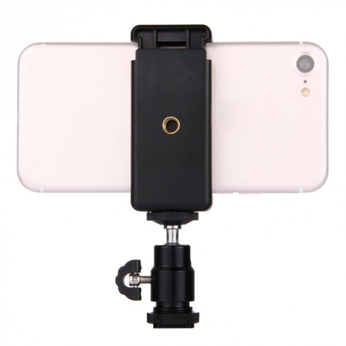 PULUZ 1/4 pouce sabot de trépied avec griffe + pince pour trépied pour iPhone, Samsung, Huawei, HTC, smartphones de 5,5 cm à 8 cm de largeur SPU214823-37