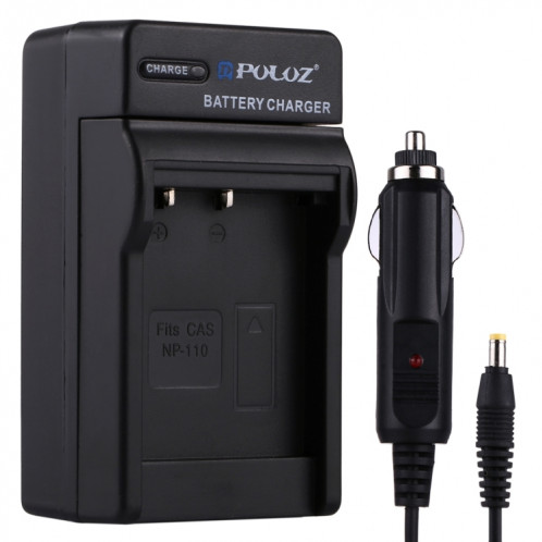 Chargeur allume-cigare pour appareil photo numérique PULUZ pour batterie Casio NP-110 SP23101433-36