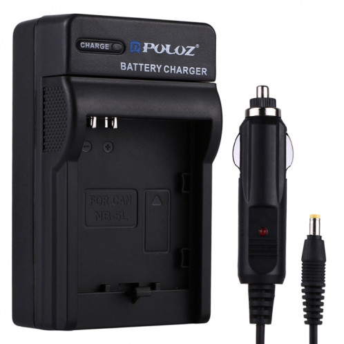 Chargeur de voiture de batterie d'appareil photo numérique PULUZ pour batterie Canon NB-5L SP2312472-36