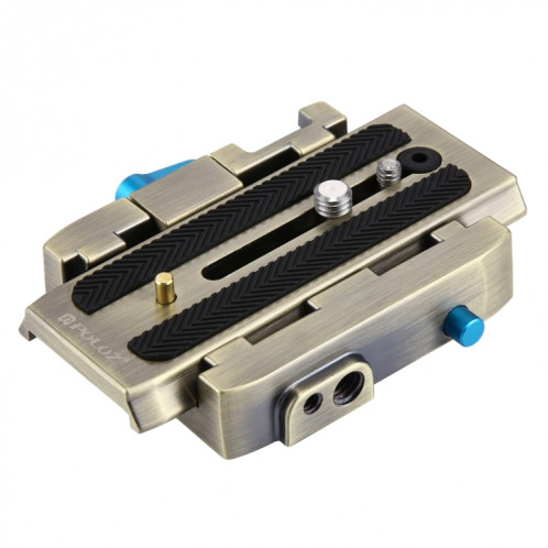 Adaptateur de fixation à dégagement rapide PULUZ + plaque de dégagement rapide pour appareils photo reflex numériques et reflex (or) SP502J566-311