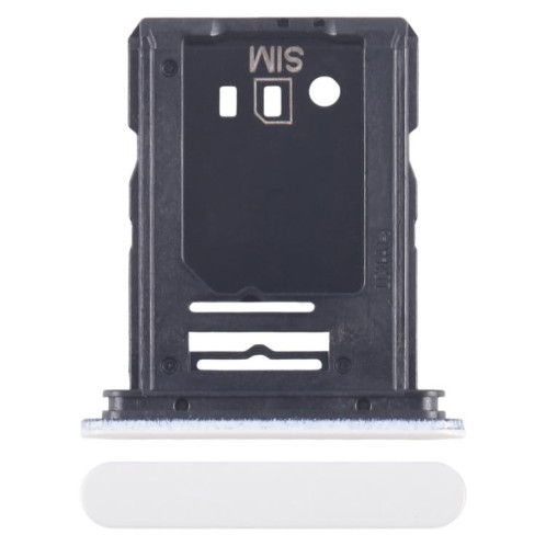 Pour Sony Xperia 10 VI, tiroir pour carte SIM et Micro SD (blanc) SH083W169-34