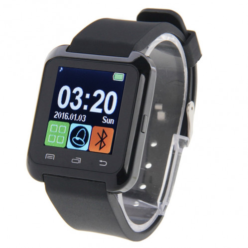 U80 Bluetooth Santé Smart Watch écran LCD de 1,5 pouce pour téléphone mobile Android, appel téléphonique de soutien / musique / podomètre / moniteur de sommeil / Anti-perdu (noir) SH331B900-318