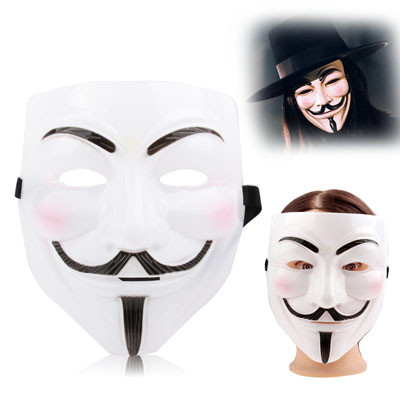 V pour masque en plastique Vendetta Design (blanc) SH26141727-34