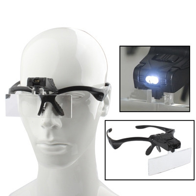 Lunettes loupe multifonctionnelles 1.0X / 1.5X / 2.0X / 2.5X / 3.5X avec lumières à 2 LED, livraison de couleur aléatoire SH4223828-34
