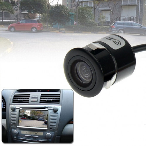 Caméra de vision arrière filaire avec poinçon filaire étanche avec platine, support installé dans le navigateur de voiture ou moniteur de voiture, angle de vision large: 170 degrés (WD004) (noir) SH0251850-31