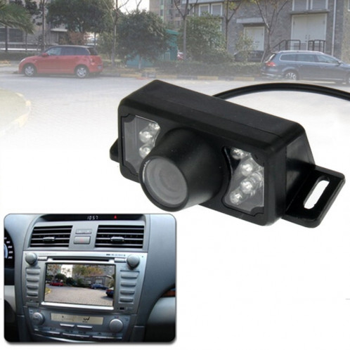 7 LED IR infrarouge vision nocturne étanche sans fil lentille courte vue arrière DVD avec plaque à l'échelle, support installé dans le navigateur de voiture DVD, angle de vision large: 140 degrés (WX002) (noir) SH0254785-31