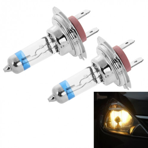2 ampoules de phare de voiture au xénon H7 12V / 55W / 4300K ​​/ 2100lm, blanc chaud SH00891680-37