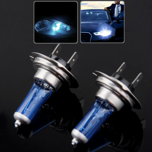 Ampoule halogène, ampoule de phare de voiture super blanche, 12 V / 55 W, 6000 K 1700 LM (paire) SH106D590-36