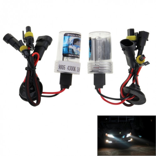 DC12V 35W HB3 / 9005 HID Xenon Light Single Beam Super Vision Lampe frontale étanche, température de couleur: 4300K, lot de 2 SH06261675-39