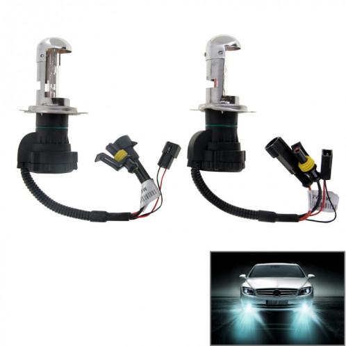 DC12V 35W H4-3 HID Xenon Light Single Beam Super Vision Lampe frontale étanche avec un câble, température de couleur: 6000K, lot de 2 SH0633858-39