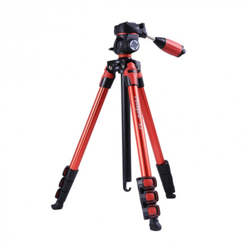 Fotopro S3 Pieds pliants en aluminium à 4 sections Trépied PTZ Support pour SLR / Micro-SLR / Appareils photo numériques (Orange) SF304E238-38