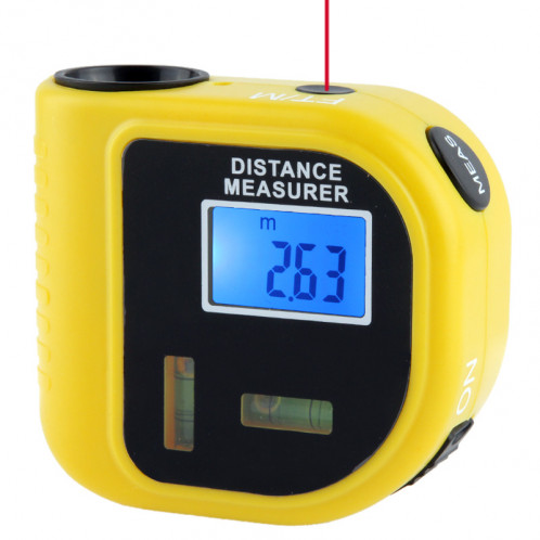 Mesureur de mesure de distance à ultrasons avec pointeur laser, plage: 0,5-18 m (CP-3010) (jaune) SH00301710-38