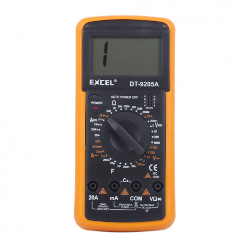 DT9205A LCD Multimètre numérique pour test de diode / Transistor hFE Fonction de mesure SH11831420-36