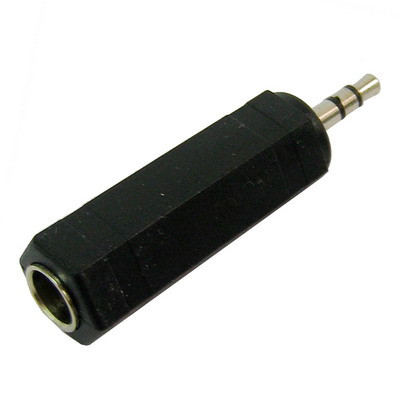 Adaptateur de prise d'adaptateur pour prise jack stéréo de 3,5 mm à 6,35 mm (noir) S3-3091195-33