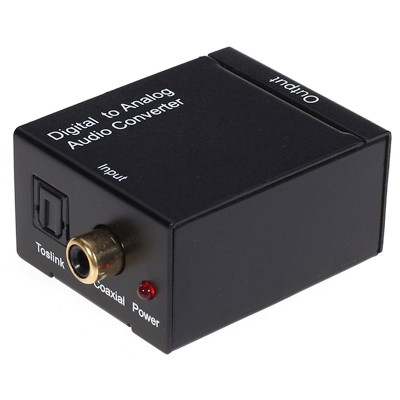 Convertisseur Coaxial Optique Numérique vers Analogique RCA Audio (Noir) SD-3261276-37