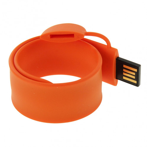 Bracelet USB en silicone avec mémoire flash de 16 Go (Orange) SS017E945-39