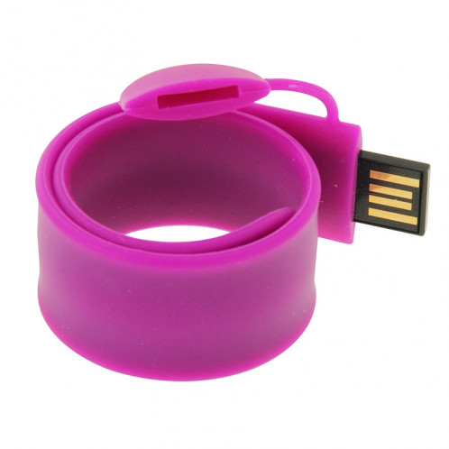 Bracelet USB en silicone avec mémoire flash de 16 Go (violet) SS017P1595-39
