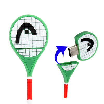 Forme de raquette de tennis USB Flash Disk (4 Go) ST131B329-32