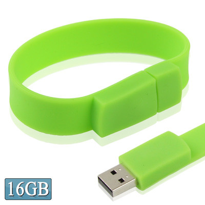 Disque Flash USB 2.0 Bracelets Silicon 16 Go (Vert) S102GD1294-37