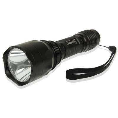 Lampe de poche LED UniqueFire C10, LED haute puissance CREE XM-L T6, 5 modes, lumière blanche, flux lumineux: 700lm, longueur: 16cm (noir) SH0142712-35
