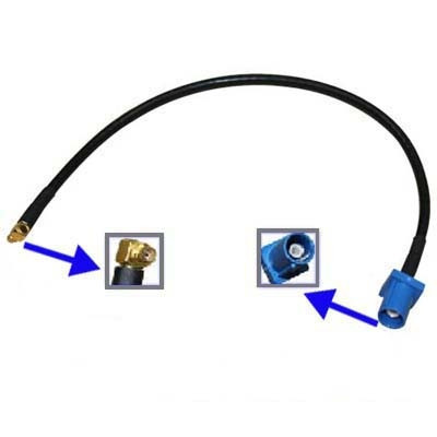 Fakra C mâle à MMCX mâle connecteur adaptateur câble / connecteur antenne SH0106489-35