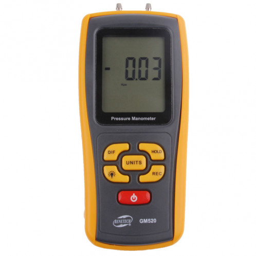 Manomètre de pression pour écran LCD BENETECH GM520 (jaune) SB0040284-311