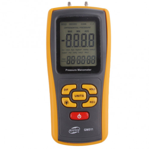 Manomètre de pression pour écran LCD BENETECH GM511 (jaune) SB00411040-311