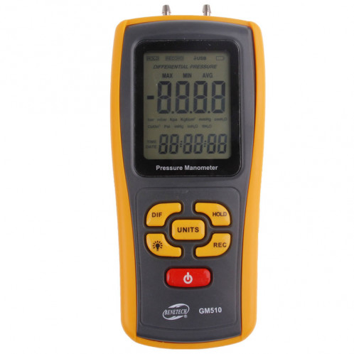 Manomètre de pression pour écran LCD BENETECH GM510 (jaune) SB0042543-311