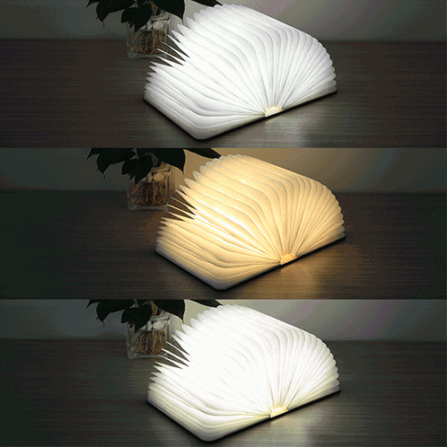 FS-LED01 500 lumens Creative LED Flip Origami Book Lamp Nightlights, Warm White Light + White Light SF04867-315