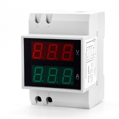 D52-2042 Ampèremètre de voltmètre à affichage à LED de 0,5 pouce 2 en 1 SH056018-38