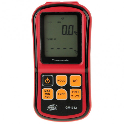 Thermomètre à thermocouple à écran LCD BENETECH GM1312 de 2,4 pouces Mesure de type J, K, T, E, N et R, plage de mesure:-50 ~ 300C SB52541254-37