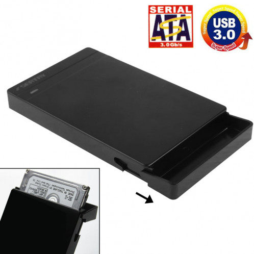 Boîtier externe SATA HDD / SDD de 2,5 pouces, sans outil, interface USB 3.0 (noir) S201211855-38