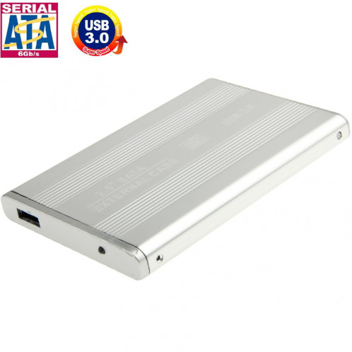 Boîtier externe HDD SATA à haute vitesse de 2,5 pouces, prise en charge USB 3.0 (argent) SH519S582-38