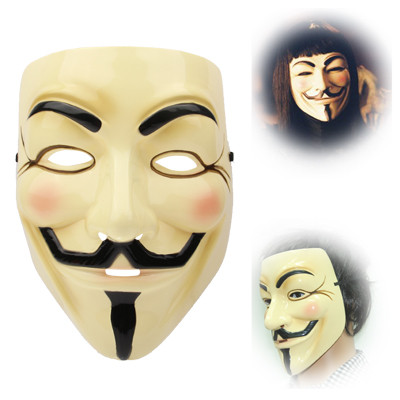 V pour masque en plastique Vendetta Design (jaune) SH033424-33