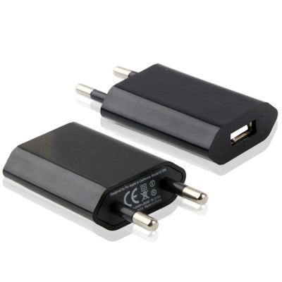 5V / 1A EU Plug USB Charger, pour iPhone, Galaxy, Huawei, Xiaomi, LG, HTC et autres téléphones intelligents, appareils rechargeables (Noir) SH129B1201-31